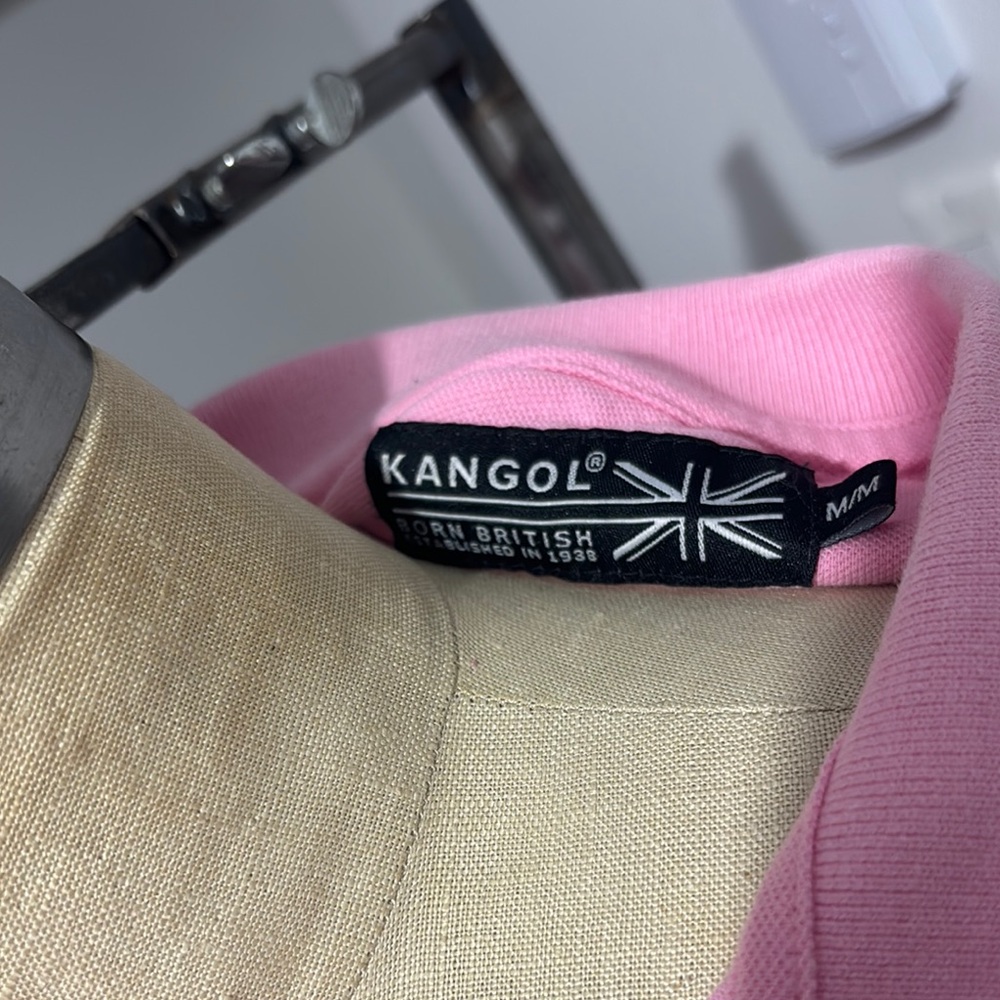 Kangol Light Pink Long Sleeve Polo - Picture 3 of 3